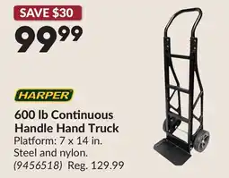 Princess Auto 600 lb Continuous Handle Hand Truck offer