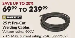Princess Auto 25 ftPre-Cut Welding Cables offer