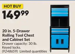 Princess Auto 20 in. 5-Drawer Rolling Tool Chest and Cabinet Set offer