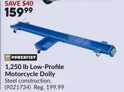 Princess Auto 1,250 lb Low-Profile Motorcycle Dolly offer