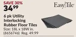 Princess Auto 6 pk Utility Interlocking Rubber Floor Tiles offer