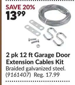 Princess Auto 2 pk 12 ftGarage Door Extension Cables Kit offer