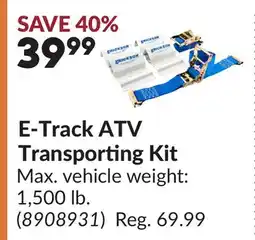 Princess Auto E-Track ATV Transporting Kit offer