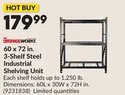 Princess Auto 60 x 72 in. 3-Shelf Steel Industrial Shelving Unit offer