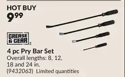 Princess Auto 4 pc Pry Bar Set offer