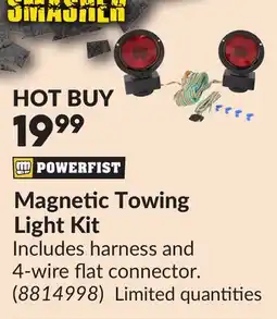 Princess Auto POWERFIST Magnetic Towing Light Kit offer