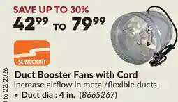 Princess Auto Duct Booster Fans with Cord Duct dia.: 4 in offer
