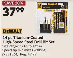 Princess Auto 14 pc Titanium-Coated High-Speed Steel Drill Bit Set offer