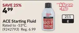 Princess Auto kleen-flo ACE Starting Fluid offer