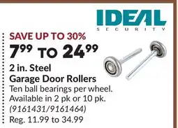 Princess Auto 2 in. Steel Garage Door Rollers offer