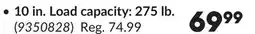 Princess Auto Flat-Free Swivel Casters with Brake 10 in. Load capacity: 275 lb offer
