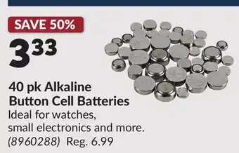 Princess Auto 40 pk Alkaline Button Cell Batteries offer