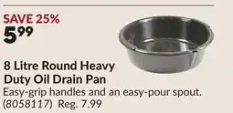 Princess Auto 8 Litre Round Heavy Duty Oil Drain Pan offer