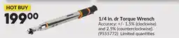 Princess Auto 1/4 in. dr Torque Wrench offer