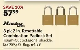 Princess Auto 3 pk 2 in. Resettable Combination Padlock Set offer