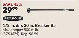 Princess Auto 1/2 in. dr x 30 in. Breaker Bar offer