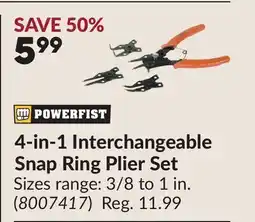 Princess Auto 4-in-1 Interchangeable Snap Ring Plier Set offer