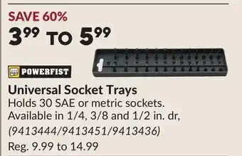 Princess Auto Universal Socket Trays offer