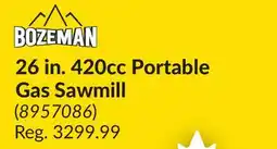 Princess Auto 26 in. 420cc Portable Gas Sawmill offer