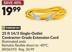 Princess Auto 25 ft14/3 Single-Outlet Contractor-Grade Extension Cord offer