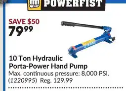 Princess Auto Hydraulic Porta-Power Hand Pump offer