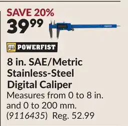 Princess Auto 8 in. SAE/Metric Stainless-Steel Digital Caliper offer