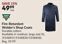 Princess Auto Fire-Retardant Welder's Shop Coats offer