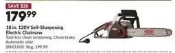 Princess Auto 18 in. 120V Self-Sharpening Electric Chainsaw offer