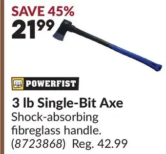 Princess Auto 3 lb Single-Bit Axe offer