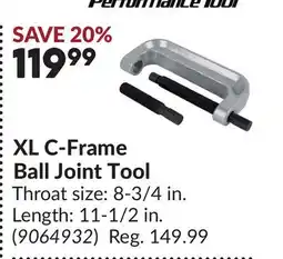 Princess Auto XL C-Frame Ball Joint Tool offer