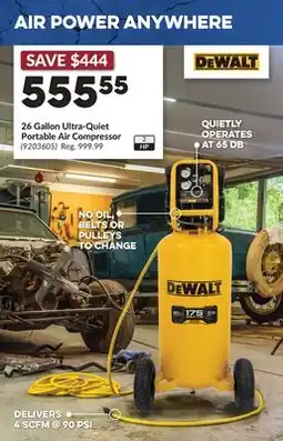 Princess Auto 26 Gallon Ultra-Quiet Portable Air Compressor offer