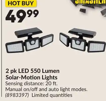 Princess Auto 2 pk LED 550 Lumen Solar-Motion Lights offer