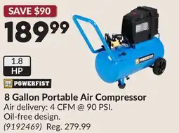 Princess Auto 8 Gallon Portable Air Compressor offer