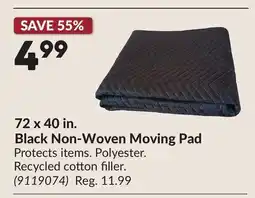 Princess Auto 72 x 40 in. Black Non-Woven Moving Pad offer