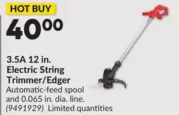 Princess Auto 3.5A 12 in. Electric String Trimmer/Edger offer