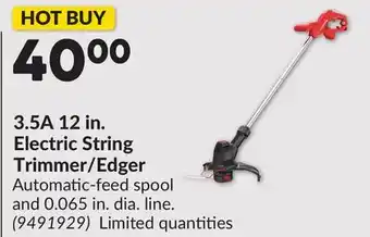 Princess Auto 3.5A 12 in. Electric String Trimmer/Edger offer