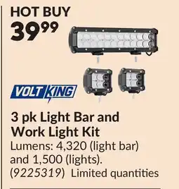 Princess Auto VOLT KING 3 pk Light Bar and Work Light Kit offer