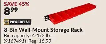 Princess Auto 8-Bin Wall-Mount Storage Rack offer
