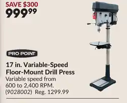 Princess Auto 17 in. Variable-Speed Floor-Mount Drill Press offer