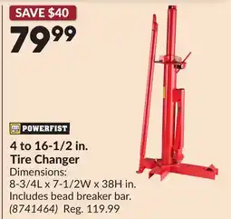 Princess Auto 4 to 16-1/2 in. Tire Changer offer