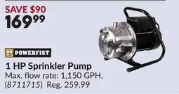 Princess Auto 1 HP Sprinkler Pump offer