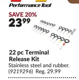 Princess Auto 22 pc Terminal Release Kit offer