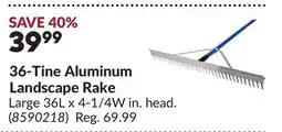 Princess Auto 36-Tine Aluminum Landscape Rake offer