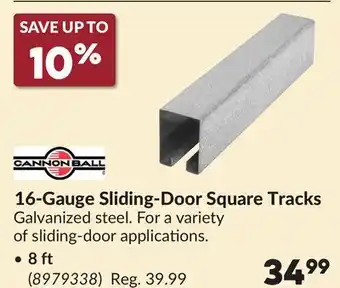 Princess Auto 16-Gauge Sliding-Door Square Tracks offer