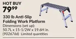 Princess Auto 330 lb Anti-Slip Folding Work Platform offer