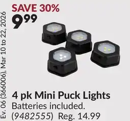 Princess Auto Mini Puck Lights offer