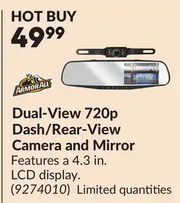 Princess Auto Dual-View 720p Dash/Rear-View Camera and Mirror offer