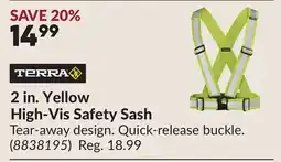 Princess Auto 2 in. Yellow High-Vis Safety Sash offer