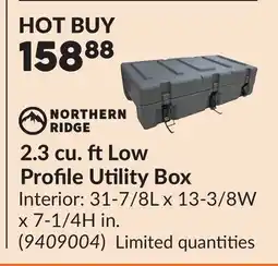Princess Auto 2.3 cu. ftLow Profile Utility Box offer