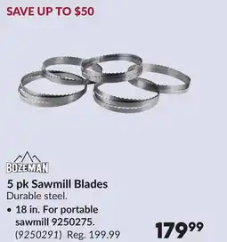 Princess Auto 5 pk Sawmill Blades offer